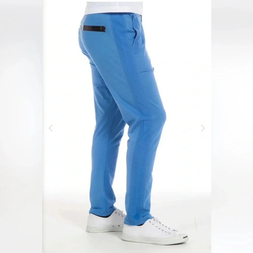 Ably Filium Tech Sweatpants Men’s Blue Performance Joggers Athleisure Stretch - Picture 5 of 11